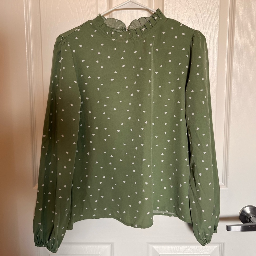 Long Sleeve Heart Blouse